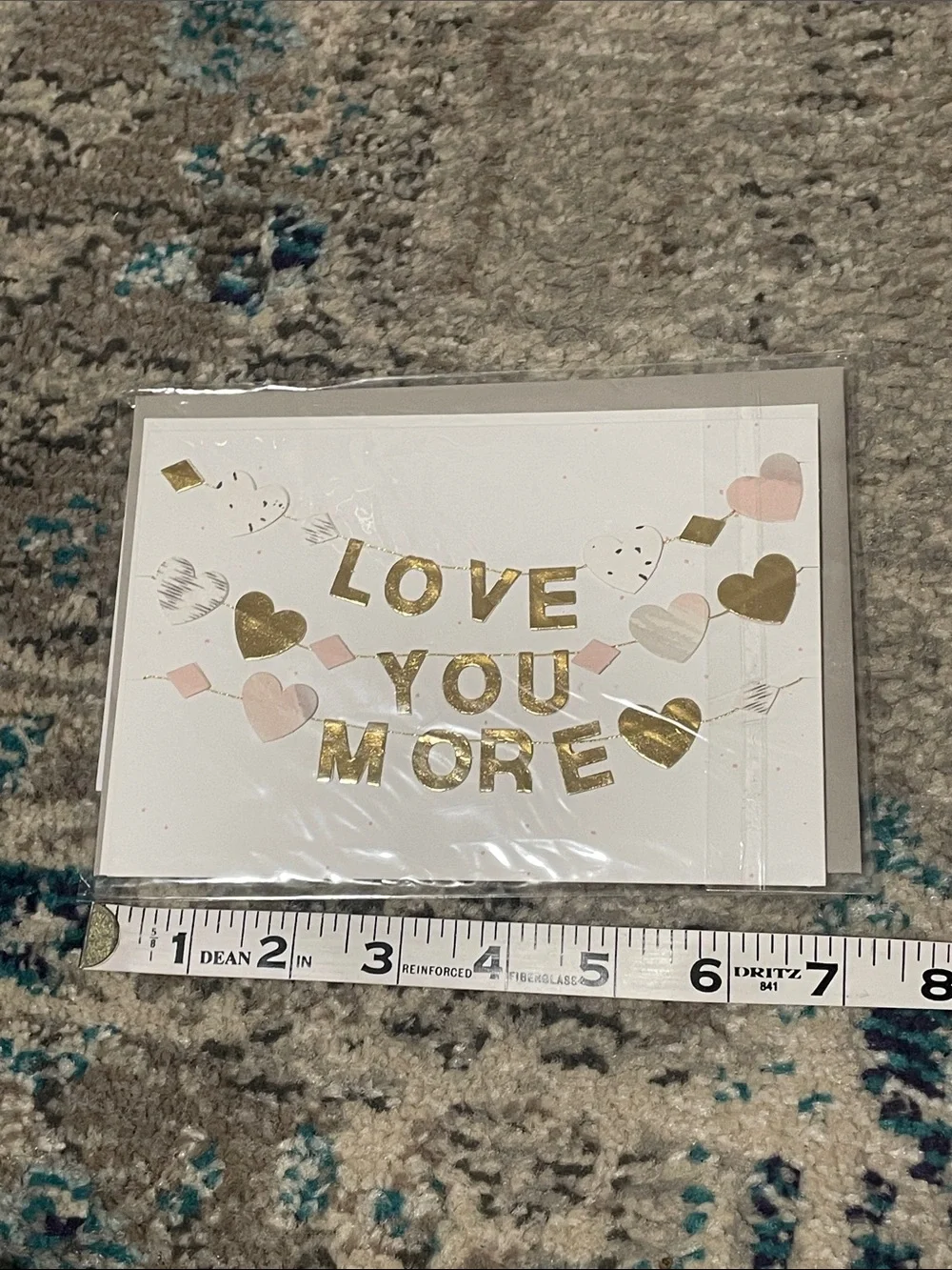 🖤5/$25 NWT hallmark signature greeting card and envelope gold banner love